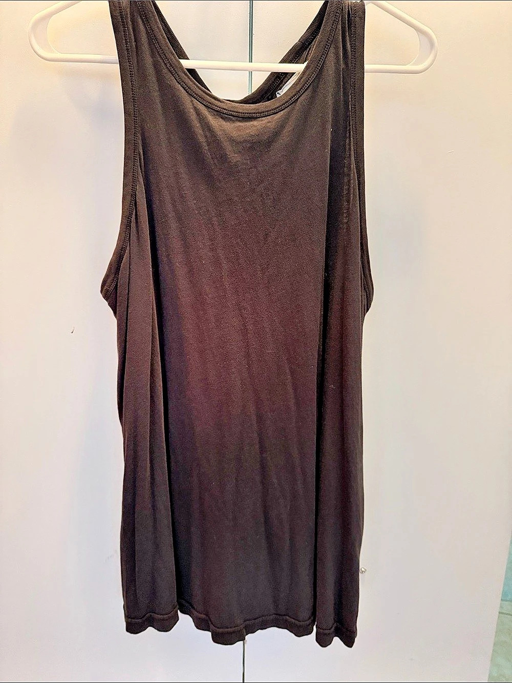 Lou & Grey Ruched Tank Top in Black Size XL